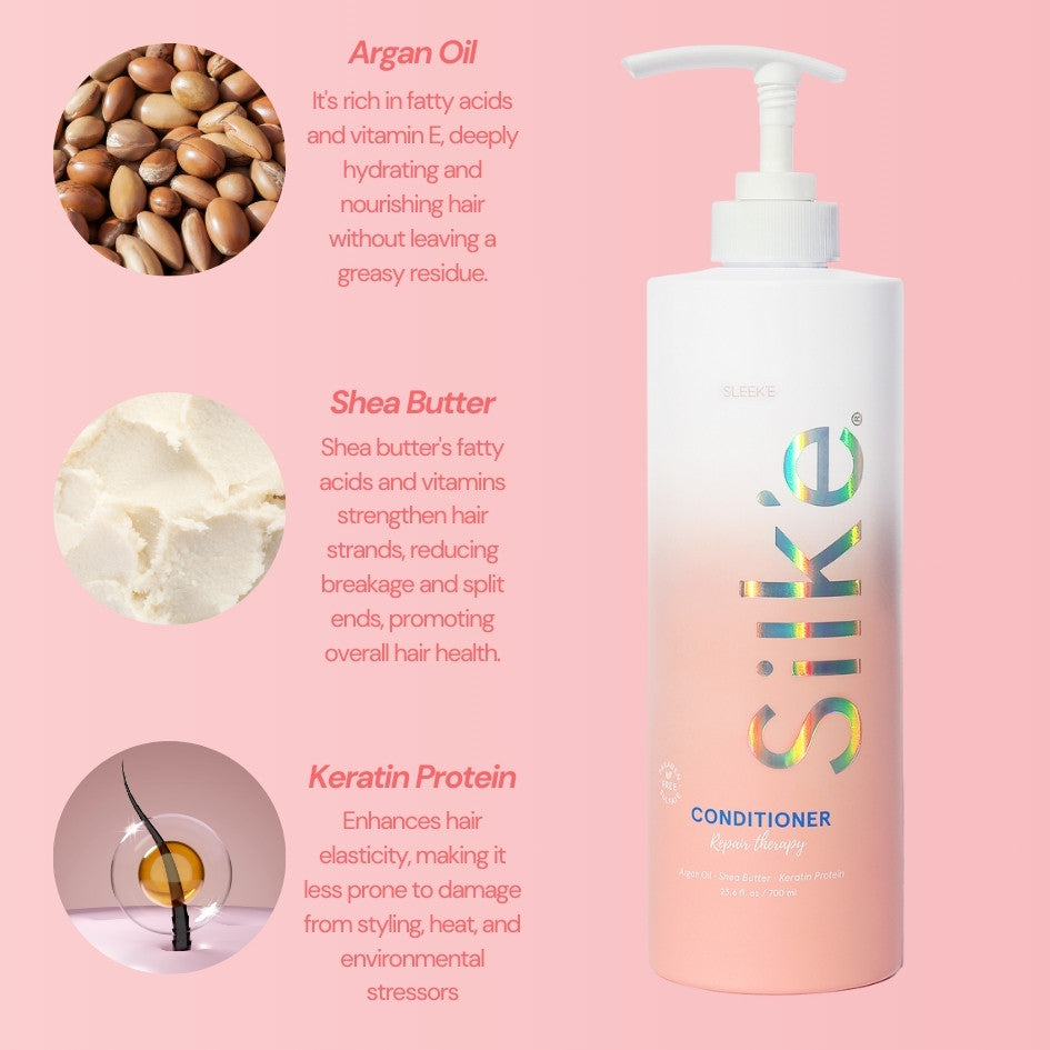 Silk'e Shampoo & Conditioner Duo – Product Image 3 | The Glow Atelier