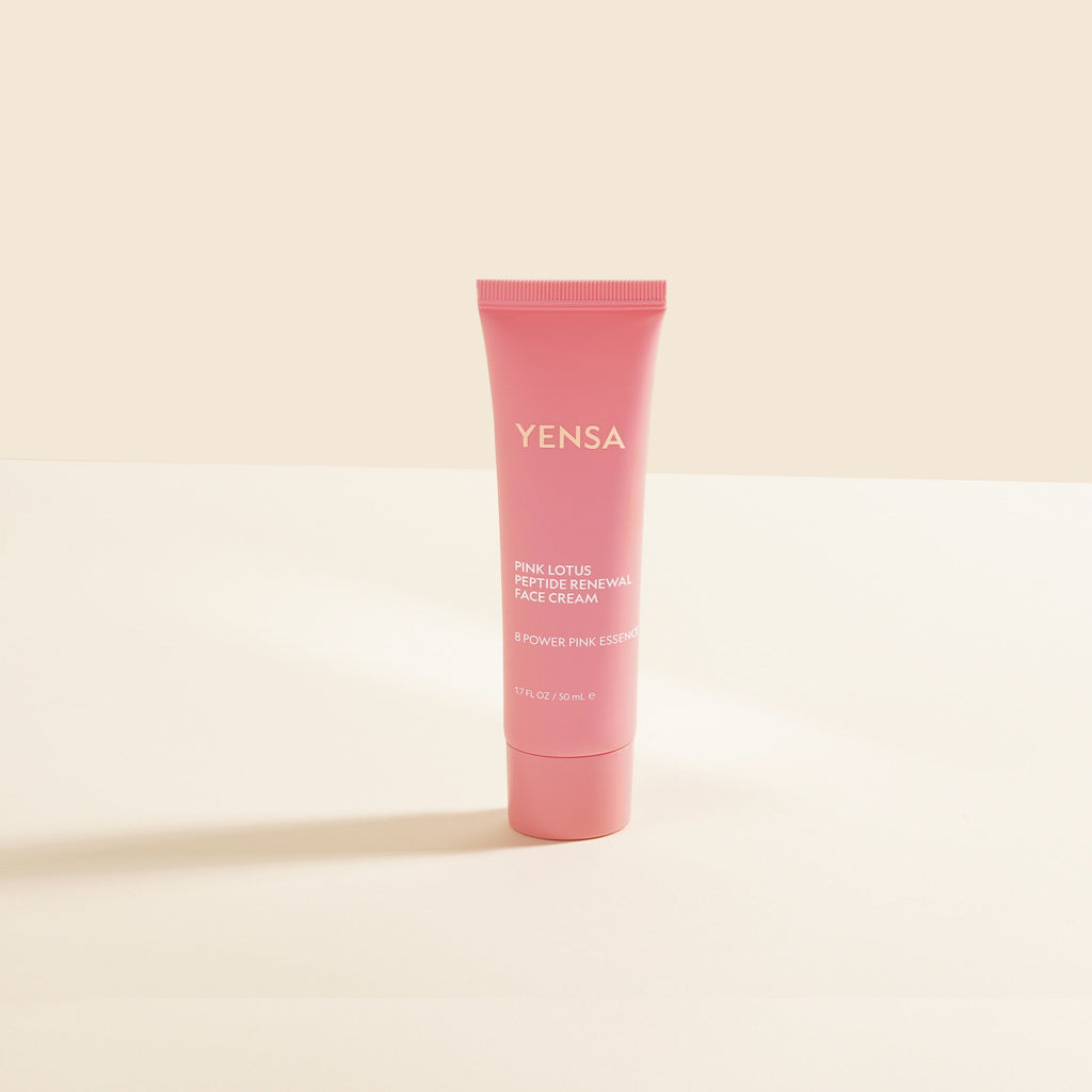 Yensa Pink Lotus Peptide Renewal Face Cream - Brightening & Firming Moisturizer
