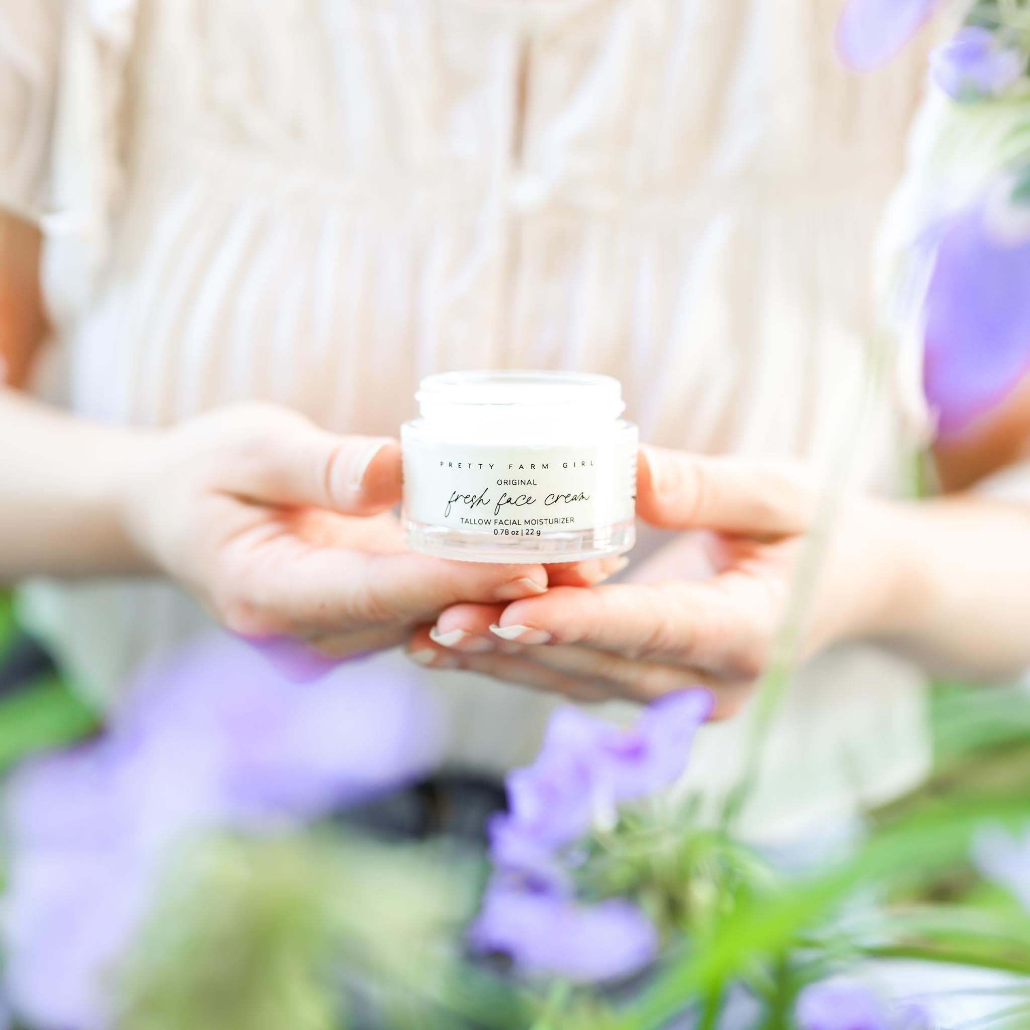 Fresh Face Cream Anti-Aging Tallow Moisturizer - 0.78 fl oz Glass Jar