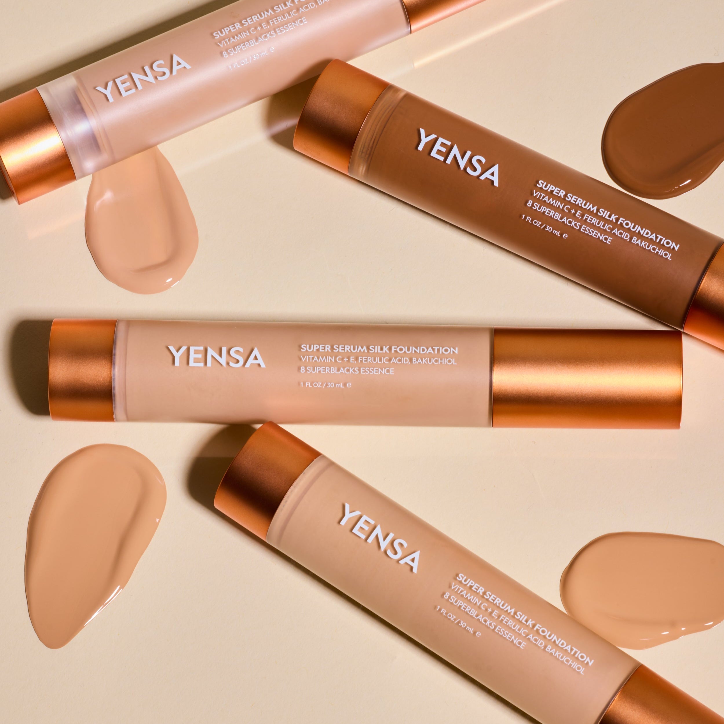 Yensa Super Serum Silk Peptide Foundation - Natural Glow, Buildable Coverage
